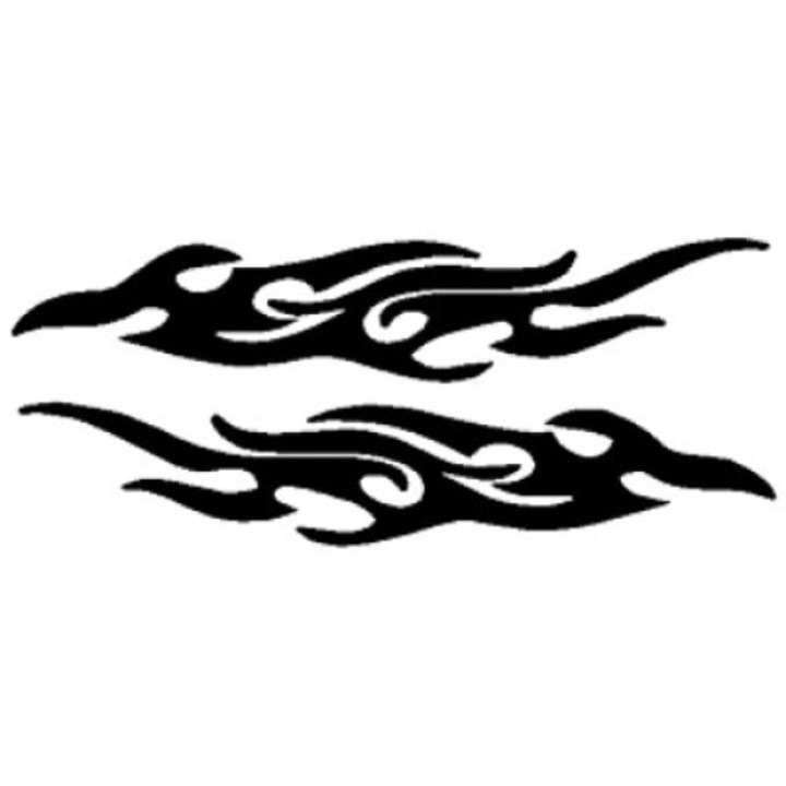 Sticker decorativ auto, Car mirror, 10x5 cm, negru