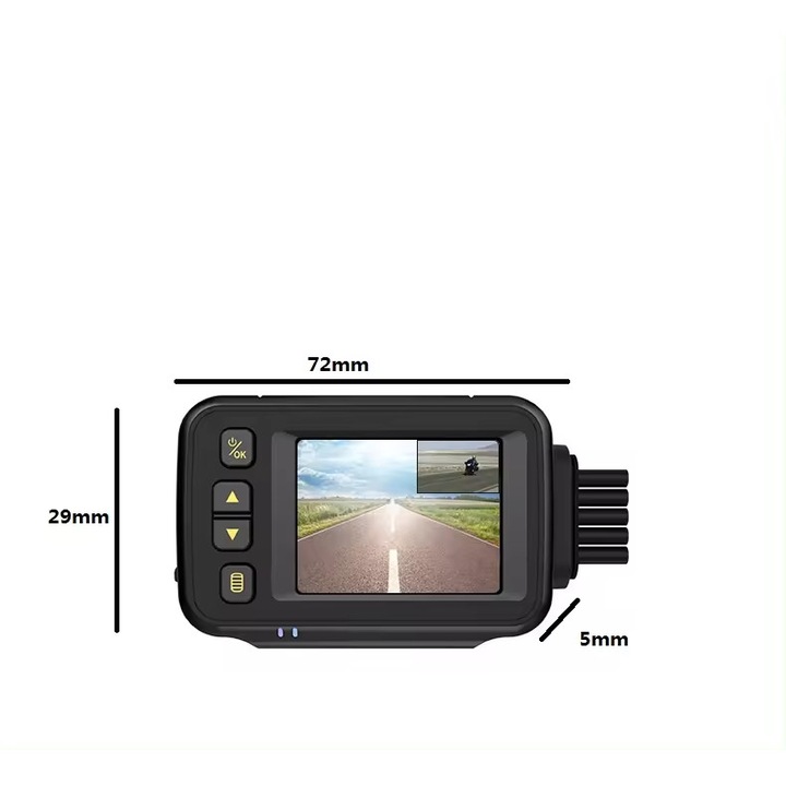Camera DVR moto cu doua lentile 720P HD Moto Dual-lente Ghid Inregistrare