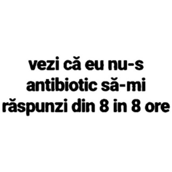 Sticker decorativ perete / geam, Nu-s antibiotic, 17x6 cm, negru