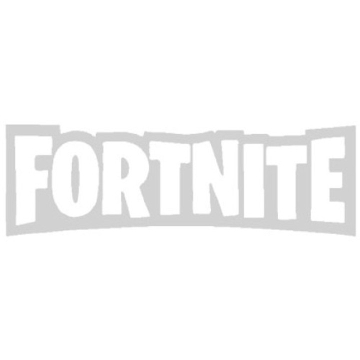 Sticker decorativ perete / geam, Fornite logo, 17x4 cm, alb