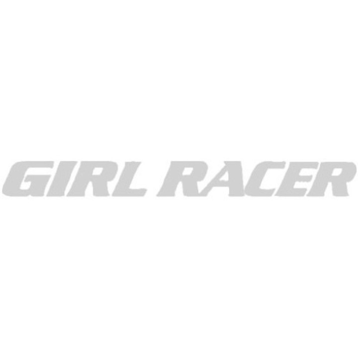 Sticker decorativ auto, Girl racer, 18x2 cm, alb