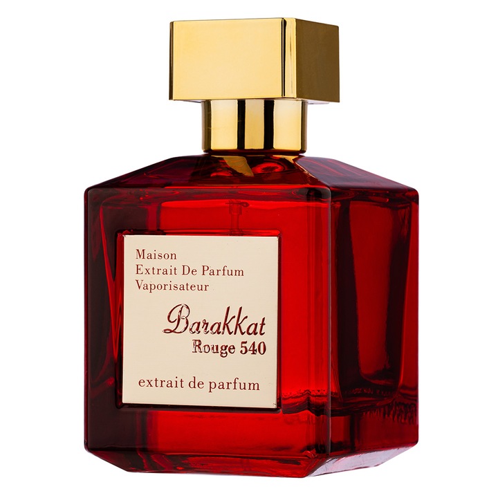 Apa de Parfum Barakkat Rouge 540 Extrait De Parfum, Fragrance World, Unisex, 100ml