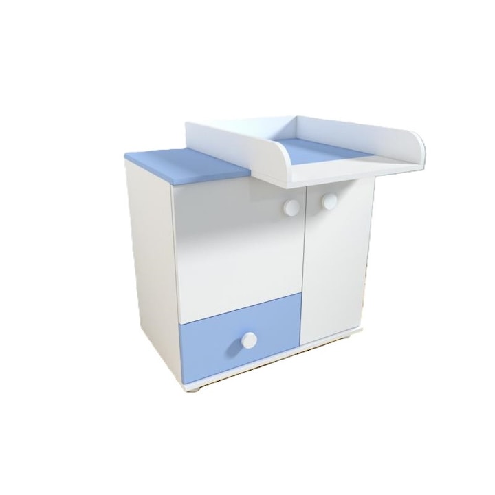 Скрин с маса за повиване MyKids Lucky White-Blue 0121PE