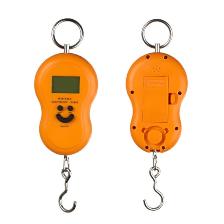 Cantar cu carlig, compact, sarcina maxima 50 kg, precizie 0-10kg: +/- 5g, 10-50kg: +/- 10g, afisaj digital iluminat, unitati kg, lb, jin, oz, alimentare cu 2x baterii AAA, dimensiuni 150 x 70 x 23 mm, portocaliu, HDWR, wagPRO-H50AZ