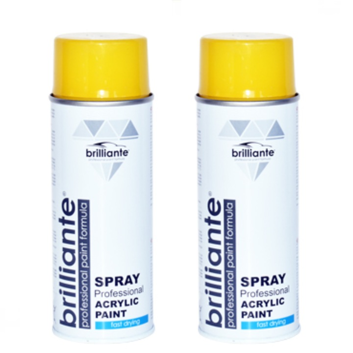 Csomagolás 2 x Brilliant Yellow Golden Spray festék RAL 1004 400 ml