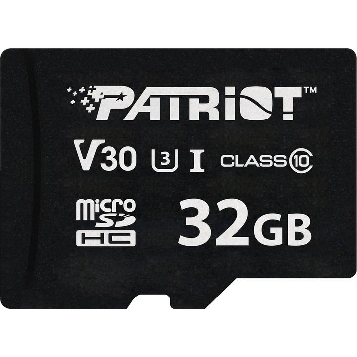 Card de memorie Patriot VX Series, 32GB, MicroSDHC, V30, Clasa 10, UHS-I U3