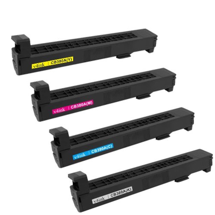4 db CB380A festékkazetta készlet CB380A fekete, kék, sárga, piros 79500 oldal többszínű kompatibilis HP Color LaserJet CP 6000 CP 6015 DE / CP 6015 DN / CP 6015 DNE / CP 6015 NCP / CP 601 X510 / 601 X 6015 / 601