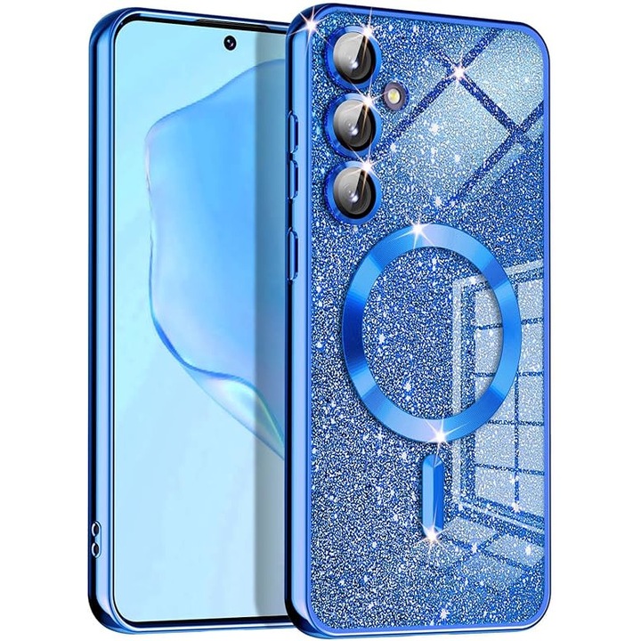 Husa pentru Samsung Galaxy S21 FE 5G, V219, Poliuretan, Deep Blue