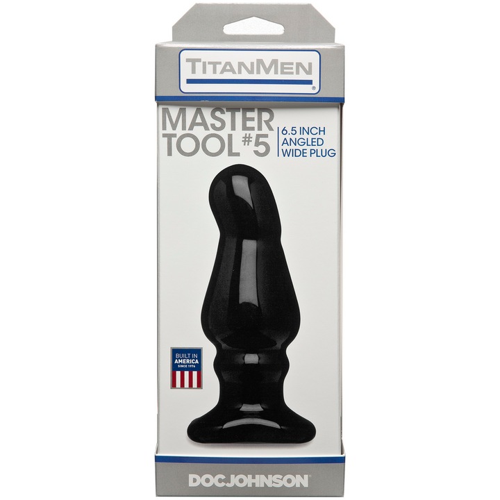 Анална тапа, Doc Johnson, Master Tool #5, 15 см, 6 см диаметър