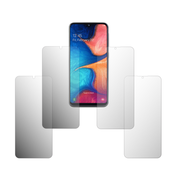 Set 4X Folie Protectie Ecran Folie24, pentru Samsung Galaxy A20e, 2X Ultra-Clear + 2X Mate, Acoperire Full-Display si Case-Friendly, Adezive, Flexibile cu Auto Regenerare