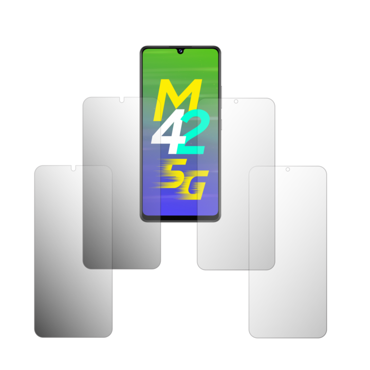 Set 4X Folie Protectie Ecran Folie24, pentru Samsung Galaxy M42 5G, 2X Ultra-Clear + 2X Mate, Acoperire Full-Display si Case-Friendly, Adezive, Flexibile cu Auto Regenerare
