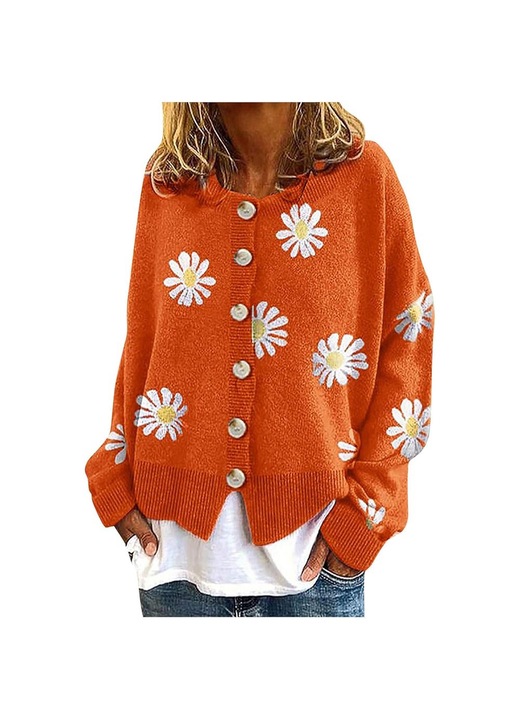 Tovbmup жилетка, дълъг ръкав, акрил/найлон, оранжева, XXL