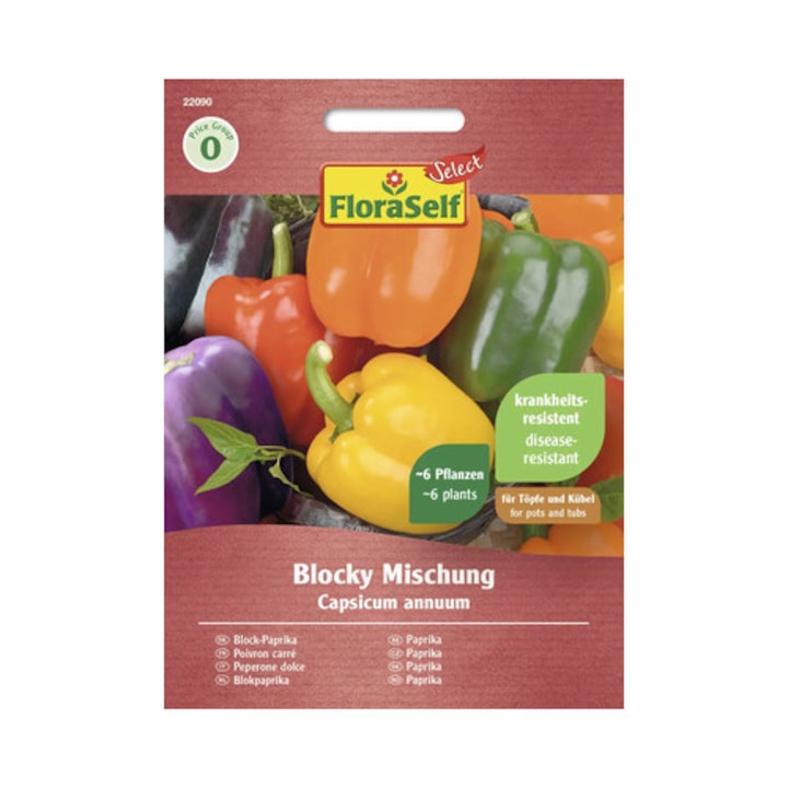 Seminte Legume Floraself Select Ardei Gras Blocky F1 Mix