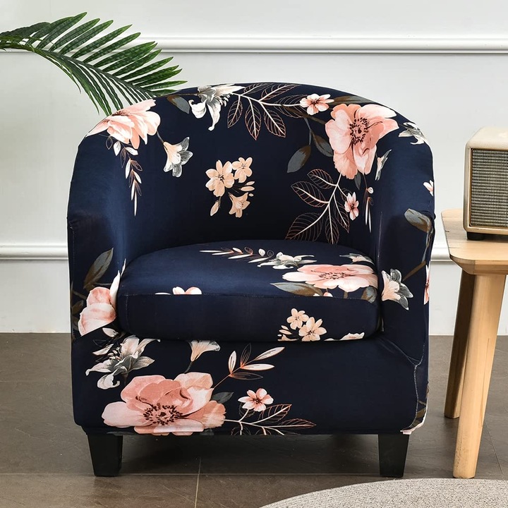 Husa pentru fotoliu reclinabil, set 2 piese, AMRINUGL, design modern, material poliester si spandex, 100x100cm