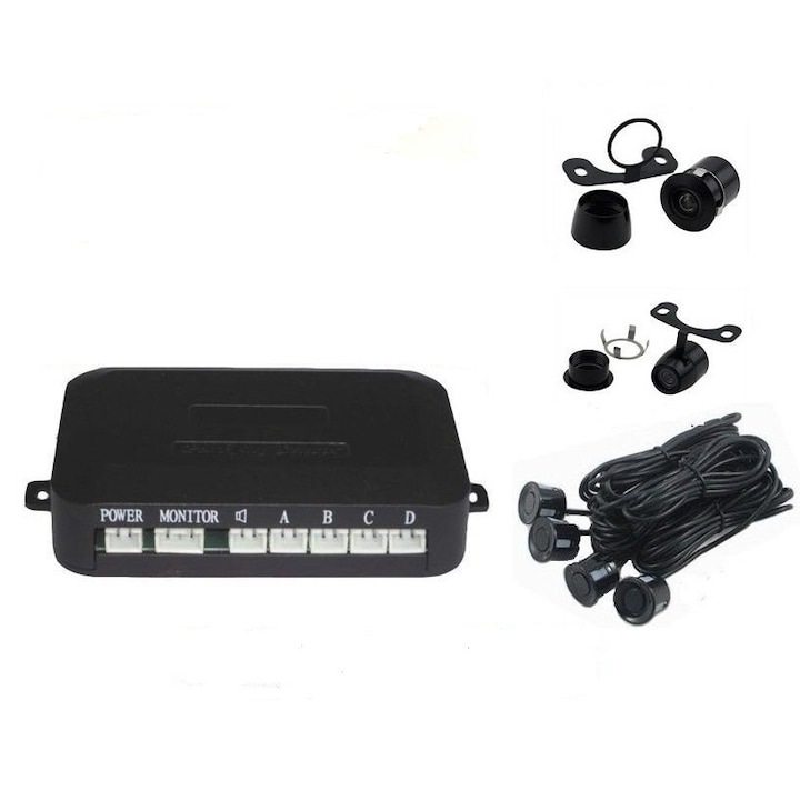 Senzori parcare cu camera video fara display S600 tip OEM de 16.5mm Alb