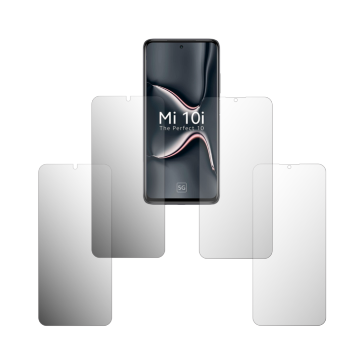 Комплект от 4X Folie24 протектори за екран, за Xiaomi Mi 10T Lite 5G, 2X Ultra-Clear + 2X Matte, пълно покритие на дисплея и удобни за калъфи, залепващи, гъвкави със саморегенериране