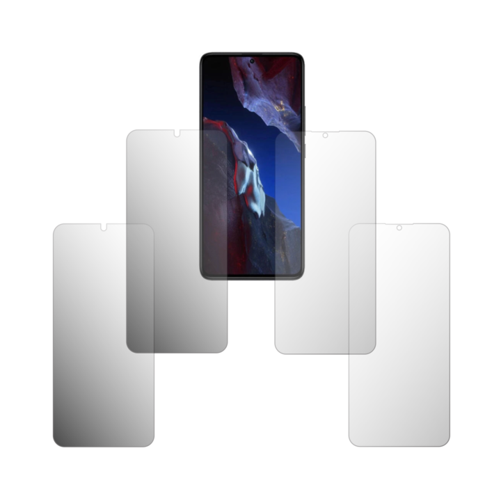 Set 4X Folie Protectie Ecran Folie24, pentru Xiaomi Poco F5 Pro, 2X Ultra-Clear + 2X Mate, Acoperire Full-Display si Case-Friendly, Adezive, Flexibile cu Auto Regenerare