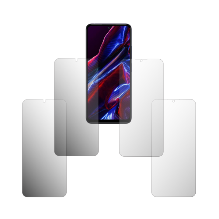 Set 4X Folie Protectie Ecran Folie24, pentru Xiaomi Poco X5, 2X Ultra-Clear + 2X Mate, Acoperire Full-Display si Case-Friendly, Adezive, Flexibile cu Auto Regenerare