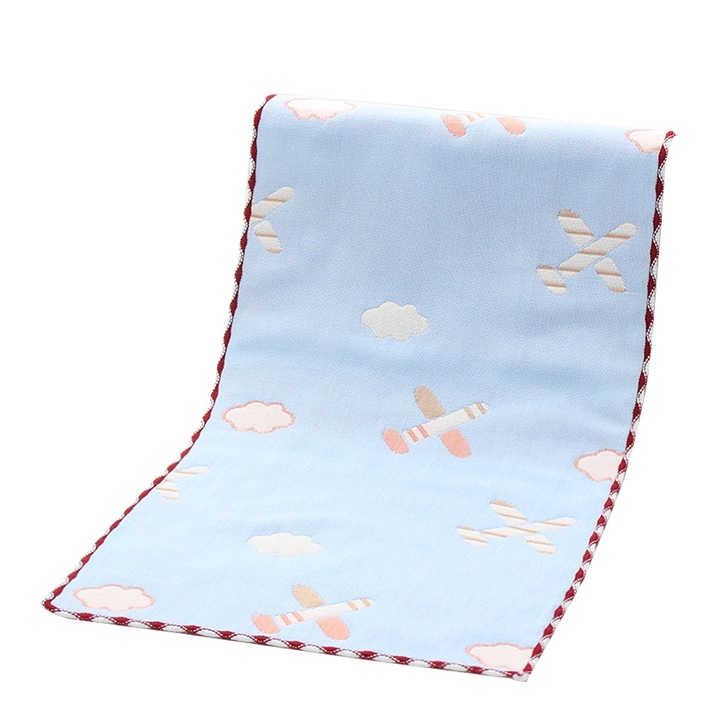 Set 3 prosoape, Cozevdnt, bumbac, albastru, 35x75cm