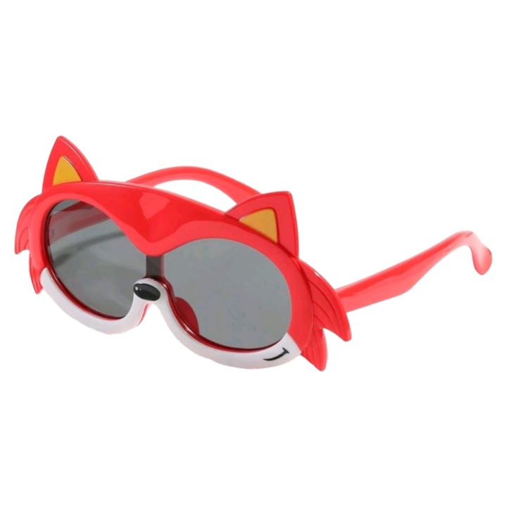 Ochelari de soare rosii, polarizati, pentru copii cu design Sonic the Hedgehog