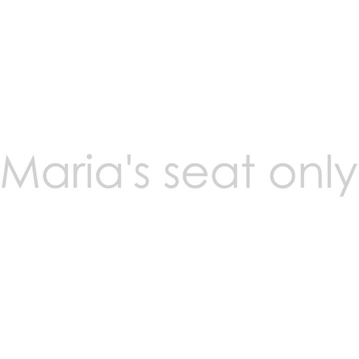 Sticker decorativ auto, Maria's seat only, 25x2 cm, alb