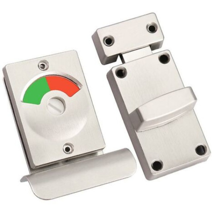 Lacat pentru usa de toaleta, indicator verde/rosu, aliaj de zinc, montaj usor