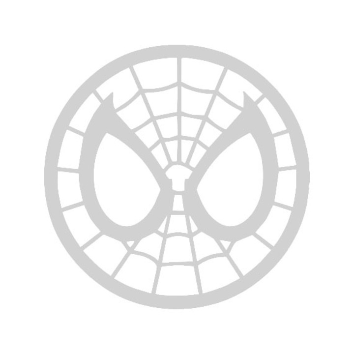 Sticker decorativ perete / geam si auto, Spiderman eyes, 12x12 cm, alb