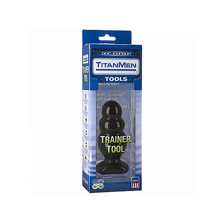 Анална тапа, Doc Johnson Trainer Tool 4, 10 см, черен