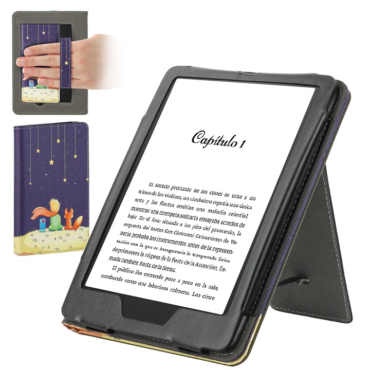 Калъф за четец на електронни книги JESWO за Kindle Paperwhite 11-то поколение, PU кожа, функция за автоматично събуждане/заспиване, вградена стойка, каишка за ръка, джоб за карта, 6,8 инча