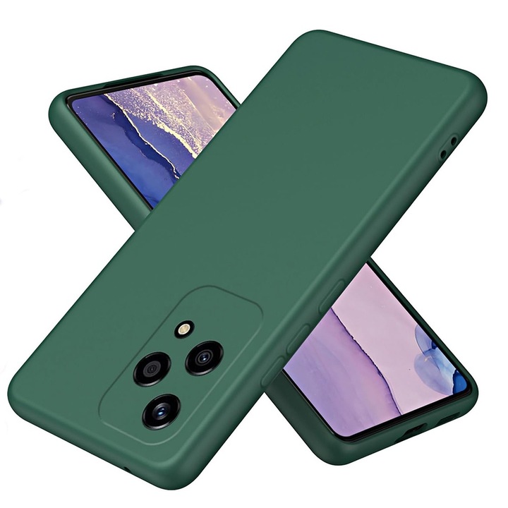 Husa pentru Telefon Compatibila cu Honor 200 Lite G-Tech, Silicon TPU, Aspect Mat, Verde Inchis