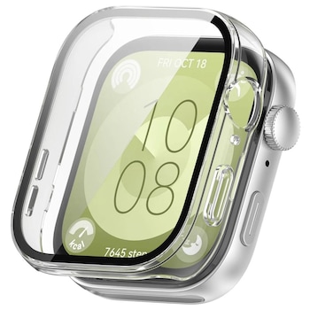 Carcasa cu protectie ecran TECH-PROTECT Defense 360 compatibila cu Huawei Watch Fit 3 Clear
