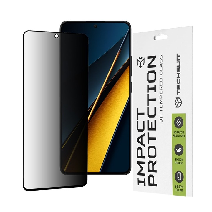 Folie pentru Xiaomi Poco X6 Pro - Techsuit 111D Privacy Full Glue - Black
