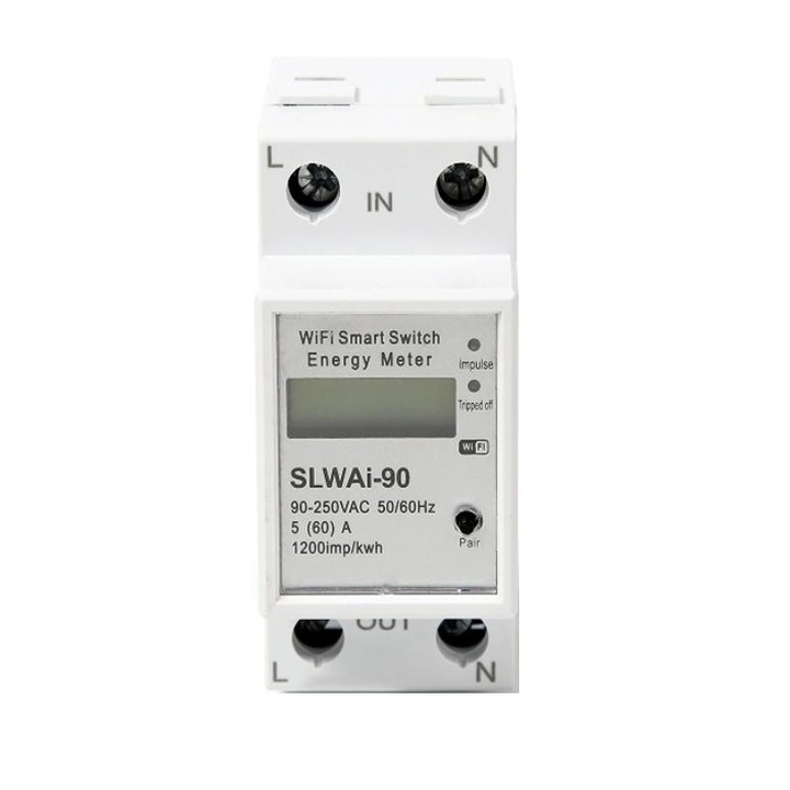 Contor de energie Slwai-90 WiFi Smart Switch, control la distanta cu aplicatie TUYA
