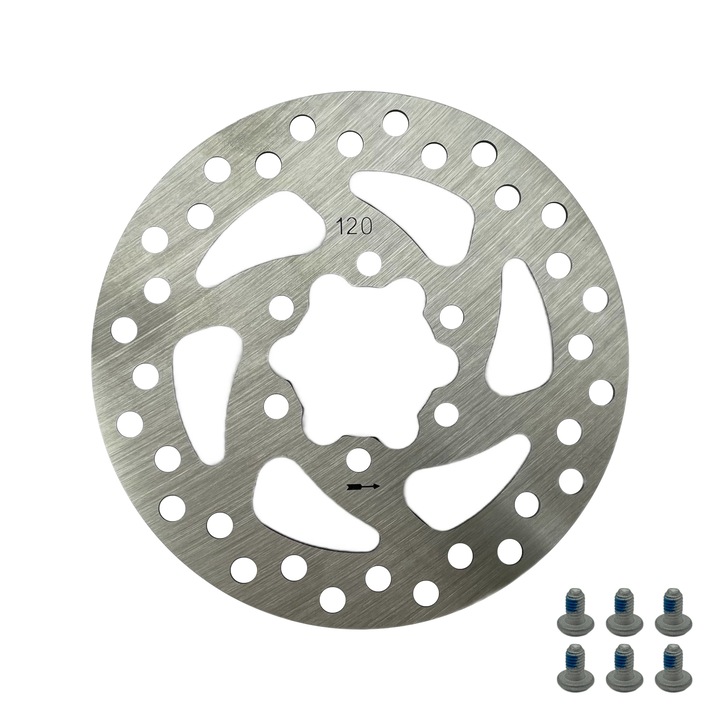 Disc frana 120mm 6 gauri pentru Techlife X6 / Blaupunkt ESC808 / Motus Scooty 8.5 / Joyor S-8S / Joyor S-10S / Joyor S-5S / Kaabo Mantis 8