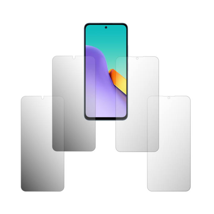 Set 4X Folie Protectie Ecran Folie24, pentru Xiaomi Redmi 12C, 2X Ultra-Clear + 2X Mate, Acoperire Full-Display si Case-Friendly, Adezive, Flexibile cu Auto Regenerare