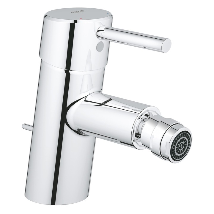 Baterie de bideu Grohe Concetto 32208001, 3/8'', monocomanda, diverter cu bila, evacuare cu tija, crom