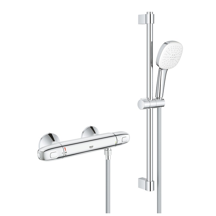 Смесител за душ Grohe Grohtherm 1000 34820005, Видим, Термостат, Душ колона, 600 мм, Хром