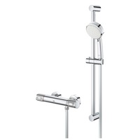 Baterie dus Grohe Grohtherm 1000 Performance, aparenta, termostat, coloana dus, 600 mm, crom, 34834000