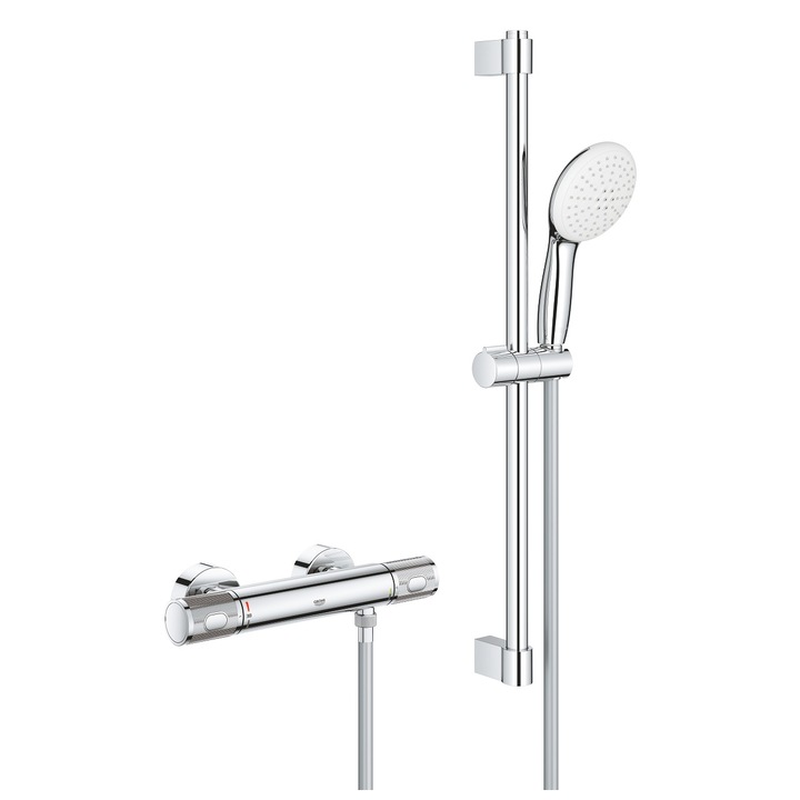 Смесител за душ Grohe Grohtherm 1000 Performance 34834001, Видим, Термостат, Душ колона, 600 мм, Хром