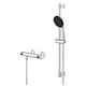 Baterie dus Grohe Precision Flow 34800001, aparenta, termostat, coloana dus, 600 mm, crom