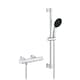 Baterie dus Grohe Precision Get 34856000, aparenta, termostat, coloana dus, 600 mm, crom