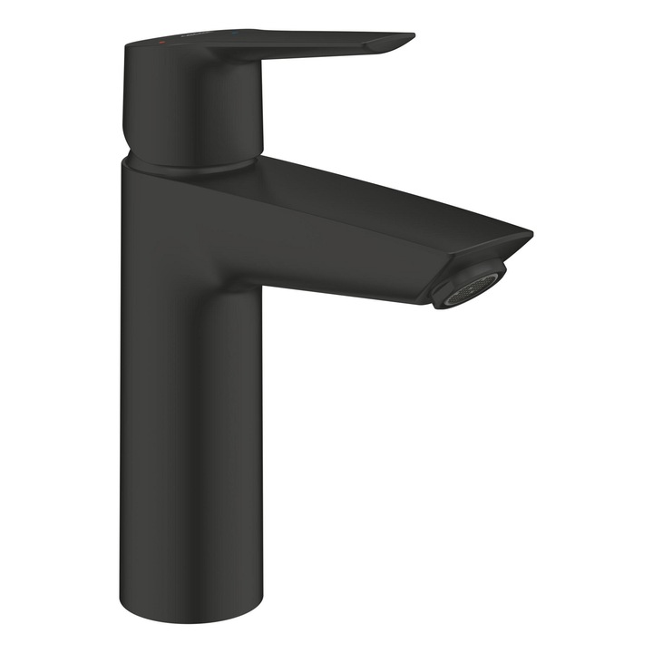 Baterie lavoar Grohe Start, M, 192 mm, pornire rece, ventil, mat, negru, 237462432