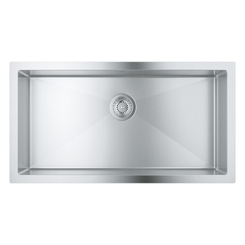 Chiuveta bucatarie Grohe K700 31580SD1, 864 x 464 mm, montare pe blat, 1 cuva, scurgere, otel inoxidabil