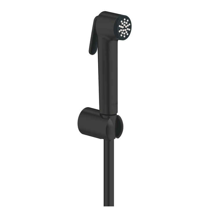Dus igienic Grohe Tempesta F-Trigger 1025302431, 1/2'', 1 functie, suport/furtun, mat, negru