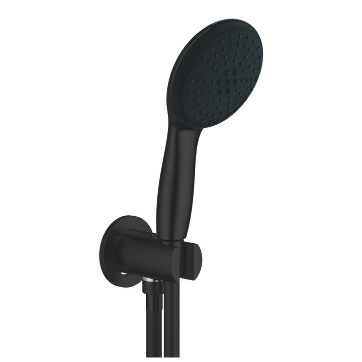 Para de dus Grohe Tempesta 110 264062433, universala, 2 functii, 110 mm, cot iesire/furtun, mat, negru