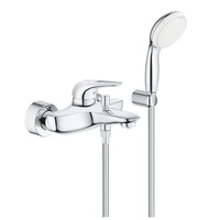 Set baterie cada Grohe Eurostyle 3359230A, monocomanda, diverter, para dus, 2 pulverizari, furtun 1.5 m, suport, crom