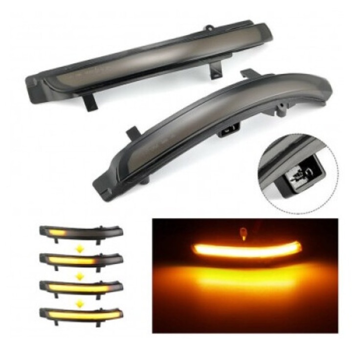 2 db Dynamic Mirror Led Signal készlet Skoda Octavia 2 FL 1Z3, Superb 2, Xenon Bright
