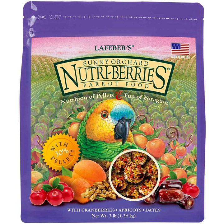 Hrana cu fructe de padure si seminte pentru papagali, Lafeber - Sunny Orchard Nutri-Berries, 1.36 kg
