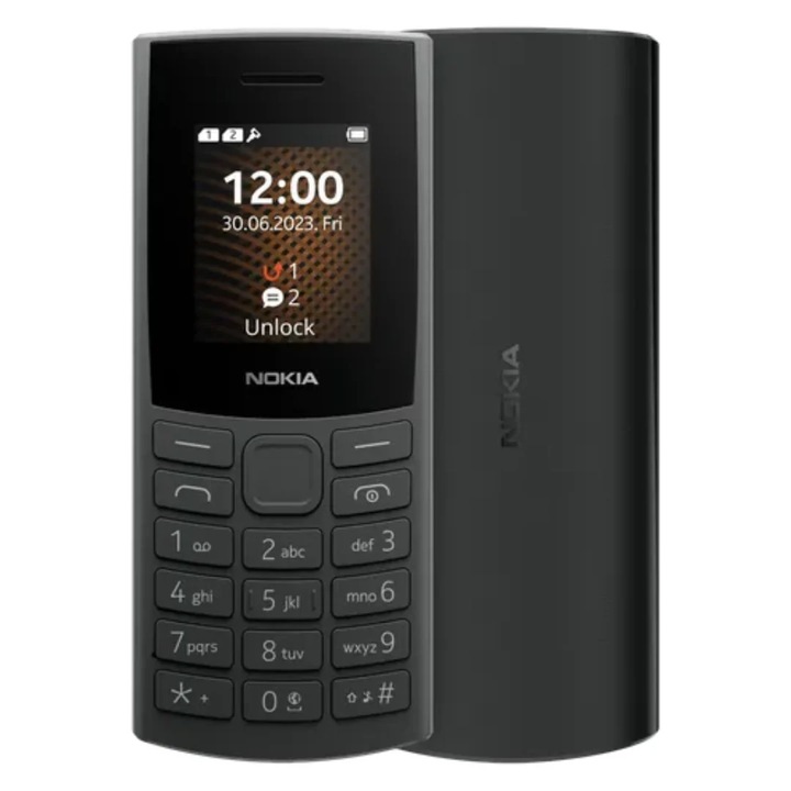 Мобилен телефон Nokia 106 (2023), Dual SIM, Charcoal
