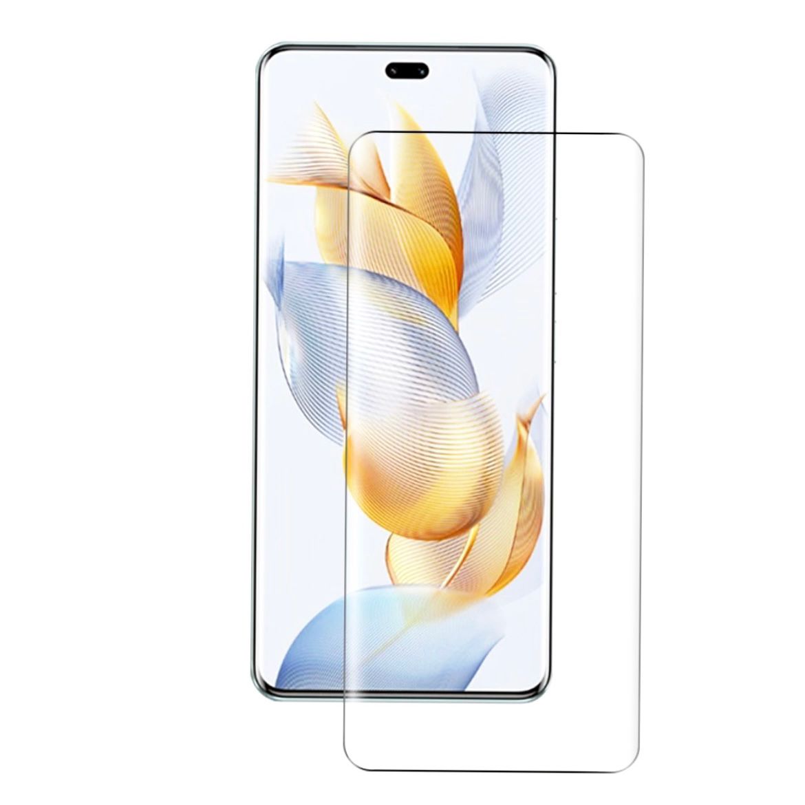 Folie protectie ecran, stica securizata compatibila cu Honor 90 5G, Margini Negre